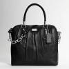 COACH KRISTIN PLEATED SATCHEL BLACK 15339