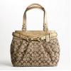 =ขายแล้วค่ะ= กระเป๋าสะพาย COACH SIGNATURE KHAKI HAMPTON CARRYAL 15672