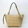 กระเป๋าสะพาย COACH SIGNATURE STRIPE GOLD LUREX TOTE 18796