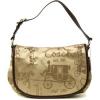 กระเป๋าสะพายลายรถม้า COACH HAC KHAKI FLAP BAG 14888