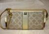 กระเป๋าคล้องมือ COACH JULIA KHAKI-GOLD ZIP AROUND WRISTLET 46805