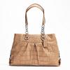 กระเป๋าสะพาย COACH ASHLEY EMBOSSED CROC CAMEL CARRYALL 17761