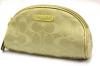 กระเป๋าเครื่องสำอาง COACH SIGNATURE KHAKI GOLD COSMETIC CASE B903