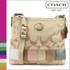 กระเป๋าสะพายข้าง COACH SIGNATURE STRIPE MULTI FILE BAG 19209