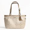 กระเป๋าสะพาย COACH GALLERY OP ART METALLIC GOLD TOTE BAG 17724