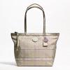 กระเป๋าสะพาย COACH SIGNATURE MULTICOLOR GOLD PLAID TOTE BAG 17474