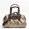 กระเป๋าสะพาย COACH ASHLEY SIGNATURE KHAKI SATCHEL 19242