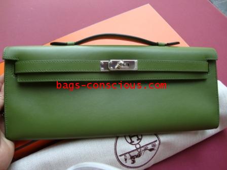 hermes kelly longue olive green brand new(wallet and clutch) #2689256  