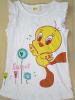 เสื้อยืดแขนตุ๊กตา ลายการ์ตูน Tweety สีเหลืองน่ารักสดใส เด็กผู้หญิงชอบ เสื้อเด็กผู้หญิง ลิขสิทธิ์