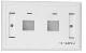 Dual Port RJ45 Face Plate(แผงหน้ากาก 2 ช่อง สำหรับคอม)