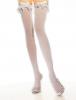 พร้อมส่ง  ถุงน่องสีขาว น่ารัก ประดับโบว์ Sheer Thigh High Stockings with Satin Bow
