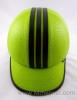 หมวกกันน็อคแฟชั่นทรงหมวกแก็ป ยี่ห่อ Nexttex รุ่น N6A-PU06-3 หนัง สีเขียวอ่อน แถบดำ3เส้น