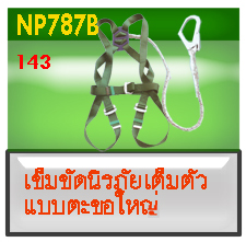เข็มขัดนิรภัยเต็มตัวแบบตะขอใหญ่ NP787B - คลิกที่นี่เพื่อดูรูปภาพใหญ่