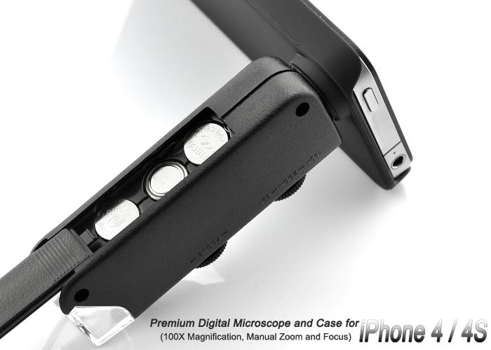 Digital Microscope for iPhone 4  4S (100X Magnification, Manual Zoom and Focus)
