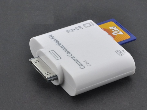 2 in 1 Camera Connection Kit และอ่าน SD Card สำหรับ iPad, iPad2