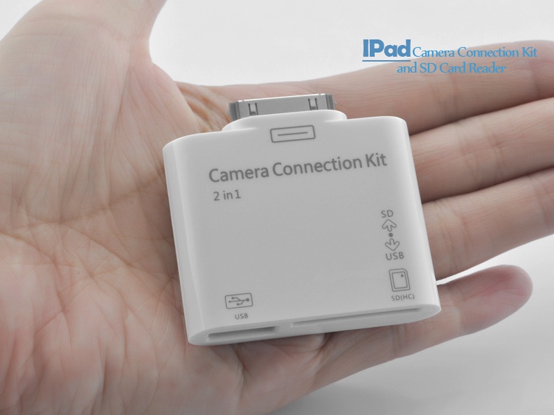 2 in 1 Camera Connection Kit และอ่าน SD Card สำหรับ iPad, iPad2