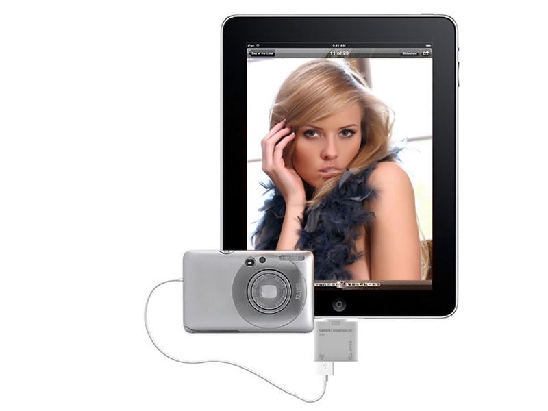 2 in 1 Camera Connection Kit และอ่าน SD Card สำหรับ iPad, iPad2