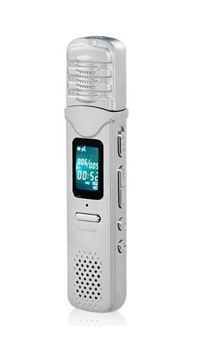 www.porkaa.com เครื่องบันทึกเสียงสำหรับการสัมภาษณ์ ความจุ 8 GB สี Silver