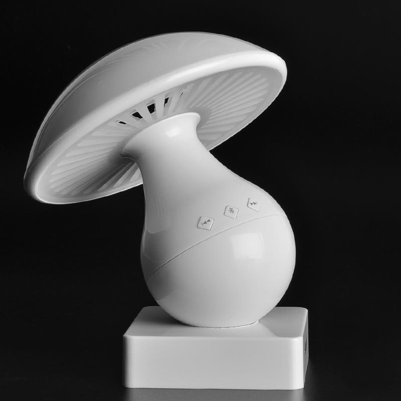 www.porkaa.com ลำโพง Bluetooth + เครื่องเล่น MP3 ทรงเห็ด พร้อมโคมไฟระบบสัมผัส สีขาว