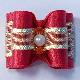 Length 1 2/8", Width 1" Dog Show Bow(Set 2,Dark Red)