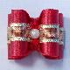 Length 1 2/8", Width 1" Dog Show Bow(Set 3,Dark Red)