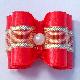Length 1 2/8", Width 1" Dog Show Bow(Set 3,Red)