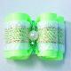 Length 1 2/8", Width 1" Dog Show Bow(Set 5,Light Green-Gold)