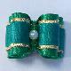 Length 1 2/8", Width 1" Dog Show Bow(Set 6,Green-Gold)