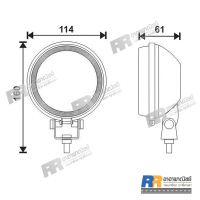ไฟสปอร์ตไลท์ ไฟตัดหมอก แบบกลม 12V และ 24V