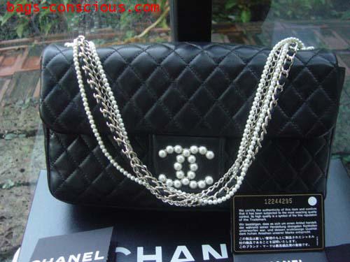 chanel bag with pearl strap