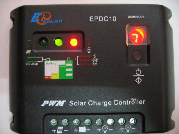 Solar Charge Controller 12V/24V,10A. Automatic On-Off 2 output รุ่น EEDC10-EC - คลิกที่นี่เพื่อดูรูปภาพใหญ่