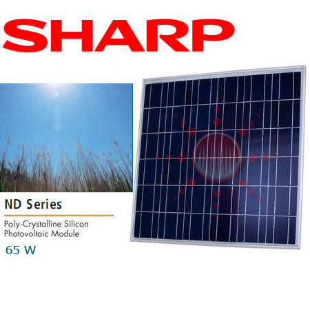 แผงโซล่าเซลล์ [Solar cell] ยี่ห้อ SHARP ขนาด 65W - คลิกที่นี่เพื่อดูรูปภาพใหญ่
