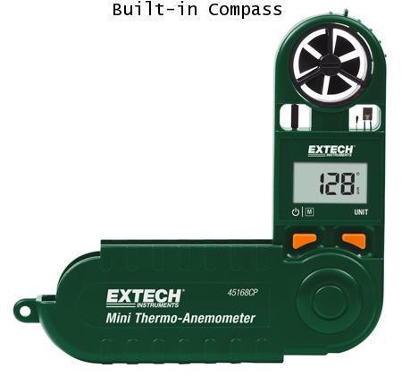 เครื่องวัดความเร็วลม พร้อมเข็มทิศ Mini Thermo-Anemometer with Built-in Compass รุ่น 45168CP - คลิกที่นี่เพื่อดูรูปภาพใหญ่