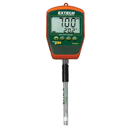 Extech PH220-S เครี่องวัดกรดด่าง Waterproof Palm pH Meter with Temperature - คลิกที่นี่เพื่อดูรูปภาพใหญ่