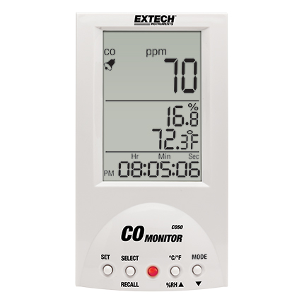 Extech CO50: Desktop CO (Carbon Monoxide) Monitor - คลิกที่นี่เพื่อดูรูปภาพใหญ่
