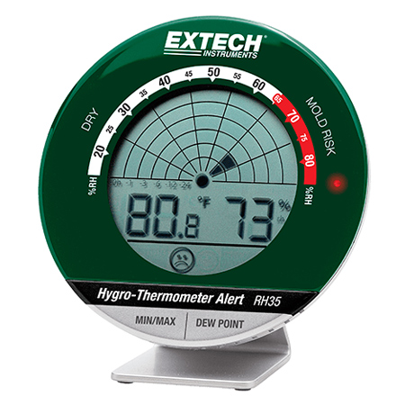 เครื่องวัดอุณหภูมิความชื้น แจ้งเตือนรูปทรงเรดาร์ Desktop Hygro-Thermometer Alert รุ่น RH35 - คลิกที่นี่เพื่อดูรูปภาพใหญ่