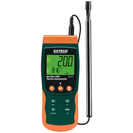 Extech SDL350 Hot Wire CFM Thermo-Anemometer/Datalogger - คลิกที่นี่เพื่อดูรูปภาพใหญ่