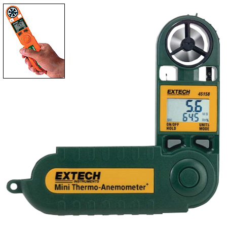 Extech 45158: Mini Thermo-Anemometer with Humidity - คลิกที่นี่เพื่อดูรูปภาพใหญ่