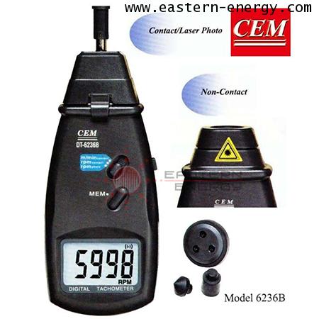 เครื่องวัดความเร็วรอบ Contact/Non-contact Tachometer แบบแสง/แบบสัมผัส รุ่น DT-6236B - คลิกที่นี่เพื่อดูรูปภาพใหญ่