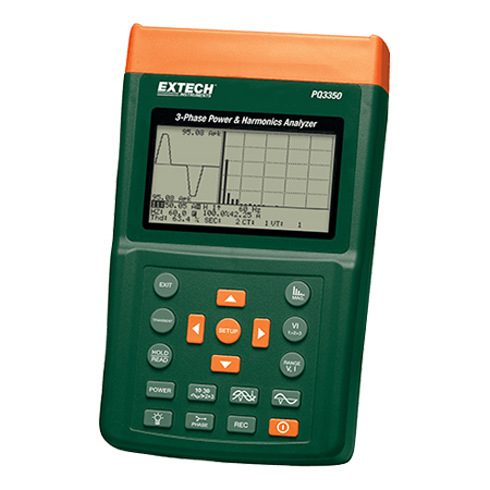 Extech PQ3350: 3-Phase Power  Harmonics Analyzer - คลิกที่นี่เพื่อดูรูปภาพใหญ่