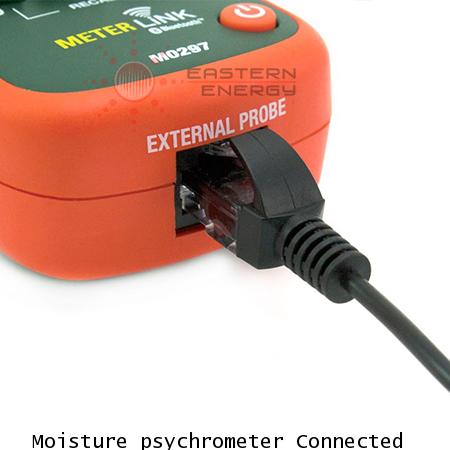 Extech MO297: Pinless Moisture Psychrometer with IR Thermometer and Bluetooth METERLiNK™ - คลิกที่นี่เพื่อดูรูปภาพใหญ่