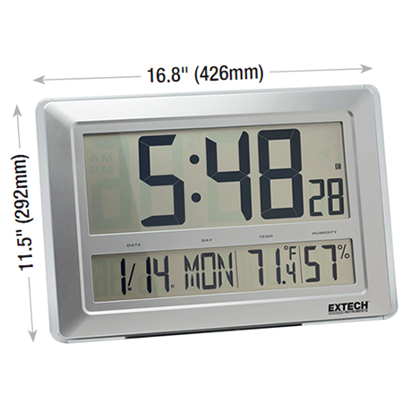 เครื่องวัดอุณหภูมิความชื้น นาฬิกาขนาดใหญ่ 17x12นิ้ว Clock/Hygro-Thermometer รุ่น CTH10A - คลิกที่นี่เพื่อดูรูปภาพใหญ่
