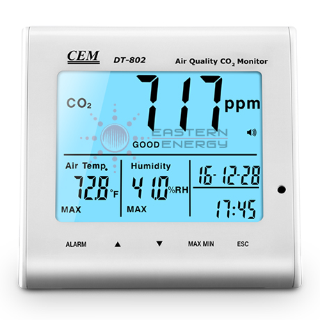 เครื่องวัดก๊าซคาร์บอนไดออกไซด์ Desktop Indoor Air Quality CO2 Monitor รุ่น DT-802 - คลิกที่นี่เพื่อดูรูปภาพใหญ่