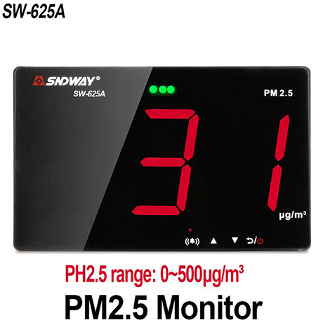 เครื่องวัดค่าฝุ่นละออง PM2.5 Air Quality Monitor แบบติดผนัง มองเห็นระยะไกล รุ่น SW-625A - คลิกที่นี่เพื่อดูรูปภาพใหญ่
