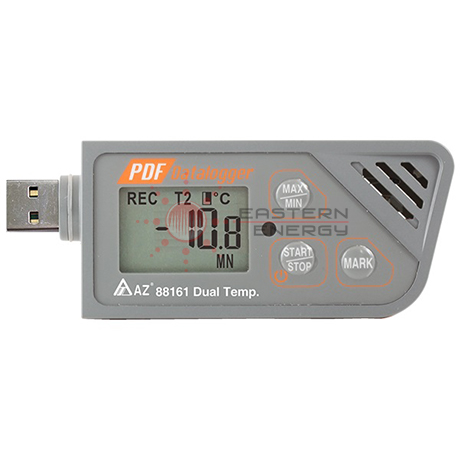 AZ Instrument 88161 Dual Temp. USB Datalogger w/PDF report w/External probe 2cm - คลิกที่นี่เพื่อดูรูปภาพใหญ่