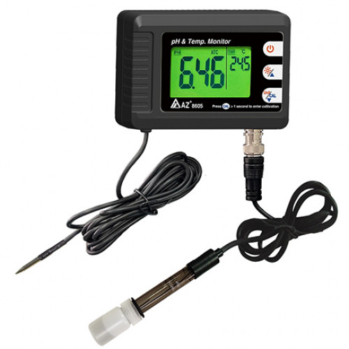 AZ8605 เครื่องวัดค่า pH และอุณหภูมิ pH Temp. Monitor - คลิกที่นี่เพื่อดูรูปภาพใหญ่