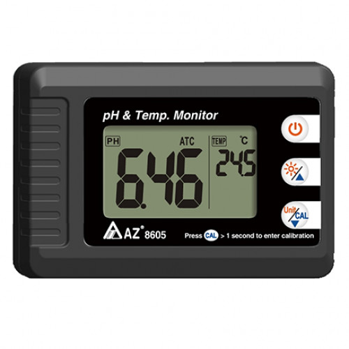 AZ8605 เครื่องวัดค่า pH และอุณหภูมิ pH Temp. Monitor - คลิกที่นี่เพื่อดูรูปภาพใหญ่