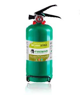 ถัง ดับ เพลิง น้ำยาเหลวระเหย NON-CFC ชนิดน้ำยา BF2000 ขนาด 2 ปอห์น ยี่ห้อ Fireman