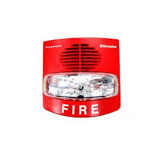 SIMPLEX Non-Addressable Horn with Strobe selectable 15,30,75,110 CD Wall RED model.4908-9127