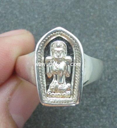 แหวนแม่พันธุรัตน์ (เนื้อเงิน) พระอาจารย์โอ พุทโธรักษา พุทธสถานวิหารธรรมราช จ.เพชรบูรณ์ - คลิกที่นี่เพื่อดูรูปภาพใหญ่